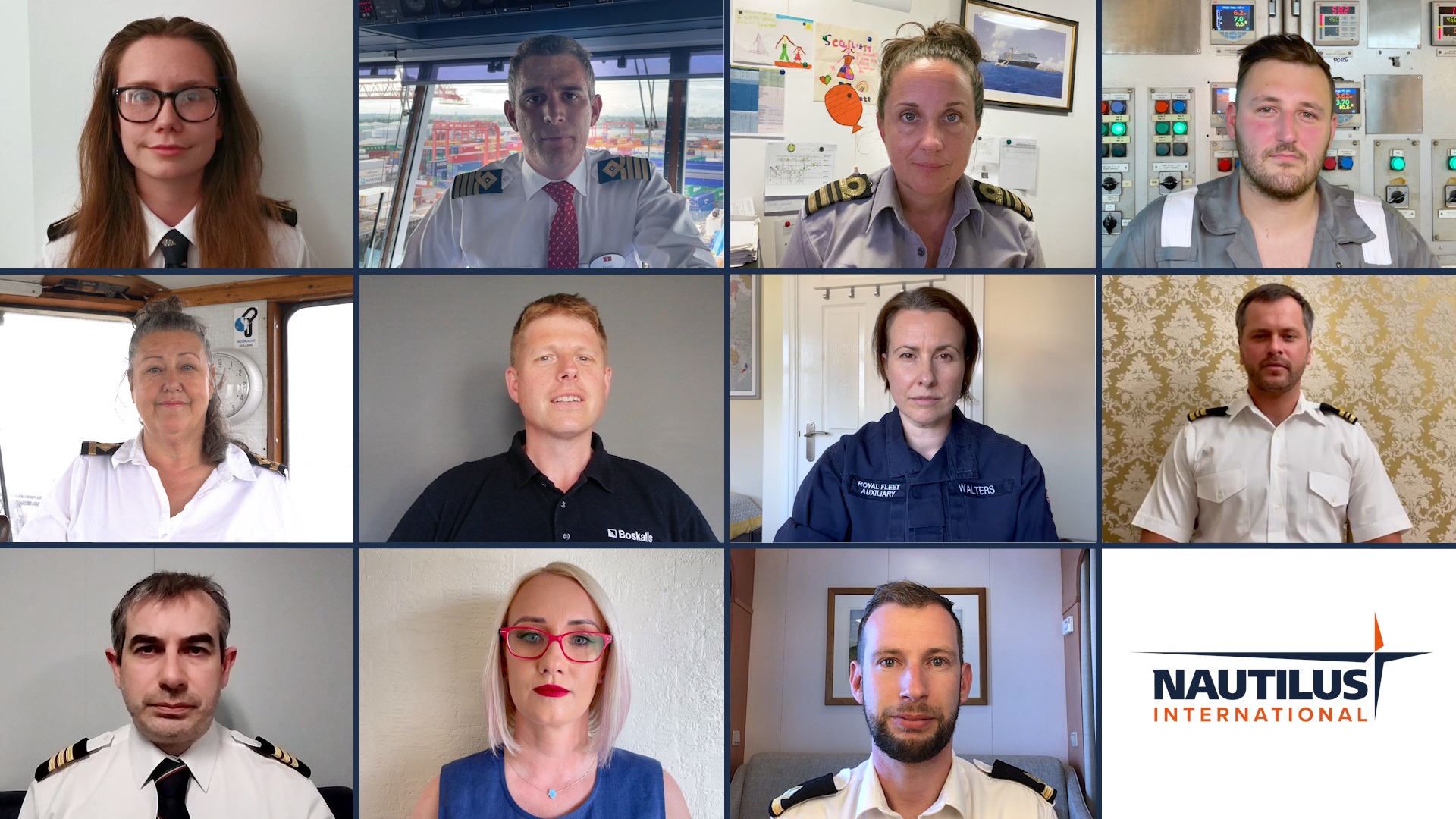 The video features eleven seafarers from a range of sectors Image:The video features eleven seafarers from a range of sectors