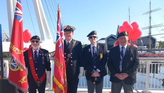 Seafarer representatives at the unveiling of the Merchant Navy memorial plaque on the Govan-Partick bridge in Glasgow which drew a large interested crowd. Image: Nautilus International Image:Seafarer representatives at the unveiling of the Merchant Navy memorial plaque on the Govan-Partick bridge in Glasgow which drew a large interested crowd. Image: Nautilus International