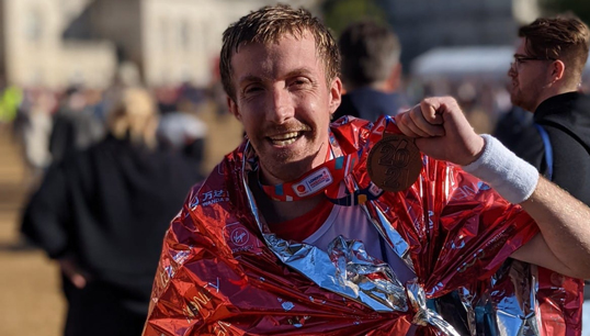 Nautilus member and third engineer George Belcher, who ran the 2021 London Marathon in aid of Sailors' Society. Image: Sailors' Society
Image:Nautilus member and third engineer George Belcher, who ran the 2021 London Marathon in aid of Sailors' Society. Image: Sailors' Society