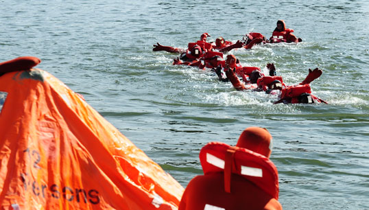A safety training drill at sea: the lack of safety training is particularly problematic in the superyacht sector. Image: Danny Cornelissen Image:A safety training drill at sea: the lack of safety training is particularly problematic in the superyacht sector. Image: Danny Cornelissen