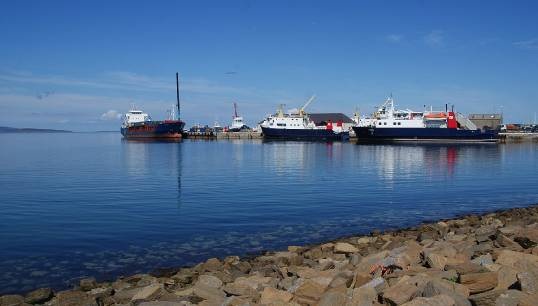 Two Orkney Ferries vessels servicing the outer North Isles berthed in Kirkwall, the capital of the Orkney Islands archipelago off the north-eastern coast of Scotland. Image: Bill Boaden/2013/Wikimedia Commons Image:Two Orkney Ferries vessels servicing the outer North Isles berthed in Kirkwall, the capital of the Orkney Islands archipelago off the north-eastern coast of Scotland. Image: Bill Boaden/2013/Wikimedia Commons