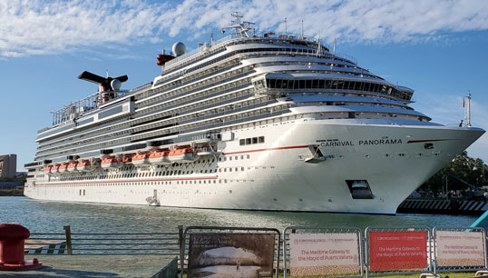 Carnival Panorama berthed in Puerto Vallarta,Mexico City on January 2020 before the pandemic restrictions. Image: Wikimedia Commons. Image:Carnival Panorama berthed in Puerto Vallarta,Mexico City on January 2020 before the pandemic restrictions. Image: Wikimedia Commons.
