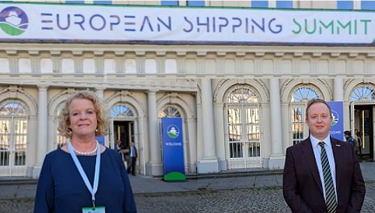 Nautilus assistant general secretary Sascha Meijer and head of international relations Danny McGowan at the 2025 European Shipping Summit in Brussels. Image:Nautilus assistant general secretary Sascha Meijer and head of international relations Danny McGowan at the 2025 European Shipping Summit in Brussels.