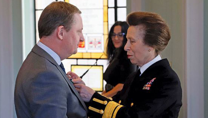 Nautilus general secretary Mark Dickinson received his award from HRH The Princess Royal in 2018 Image:Nautilus general secretary Mark Dickinson received his award from HRH The Princess Royal in 2018