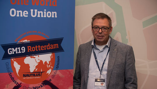 Nautilus International senior national secretary Marcel van Dam. Image: Nautilus International Image:Nautilus International senior national secretary Marcel van Dam. Image: Nautilus International