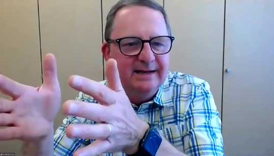 Nautilus general secretary Mark Dickinson at the 2020 virtual meeting. Image:Nautilus general secretary Mark Dickinson at the 2020 virtual meeting.