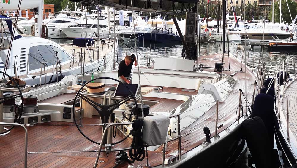 It is not the usual yacht recruitment season,but some signs of movement are detected. Image: Nautilus file pic of yacht crew at work. Danny McGowan. Image:It is not the usual yacht recruitment season,but some signs of movement are detected. Image: Nautilus file pic of yacht crew at work. Danny McGowan.